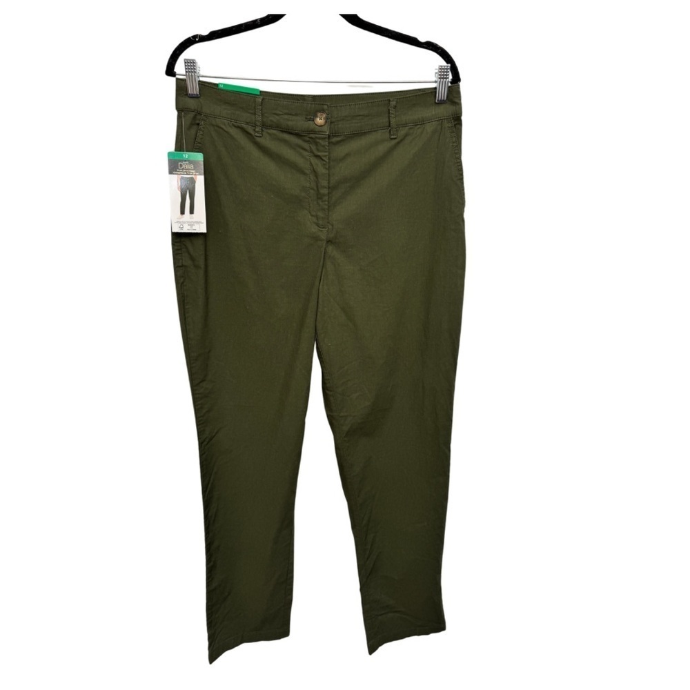 Dalia Cotton Linen Blend Pants Olive - Picture 2 of 8